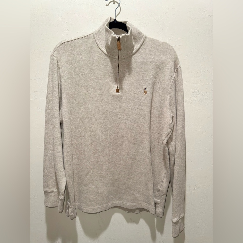 Polo Ralph Lauren Light Gray Zip-Up Sweater